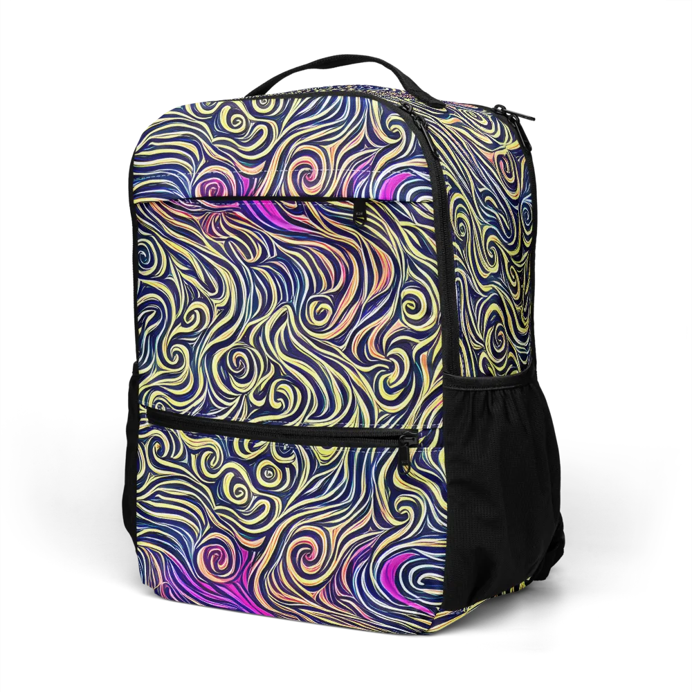 Velvet Whirlpool on Utility Backpack — Left Front