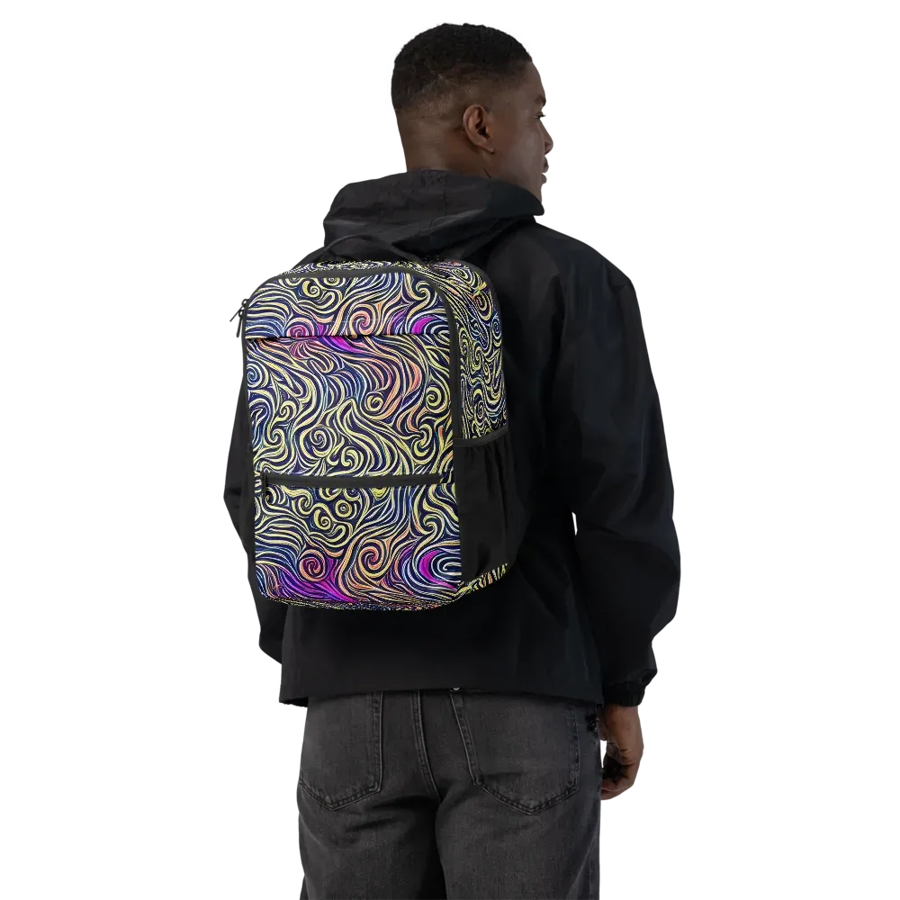 Velvet Whirlpool on Utility Backpack — Back