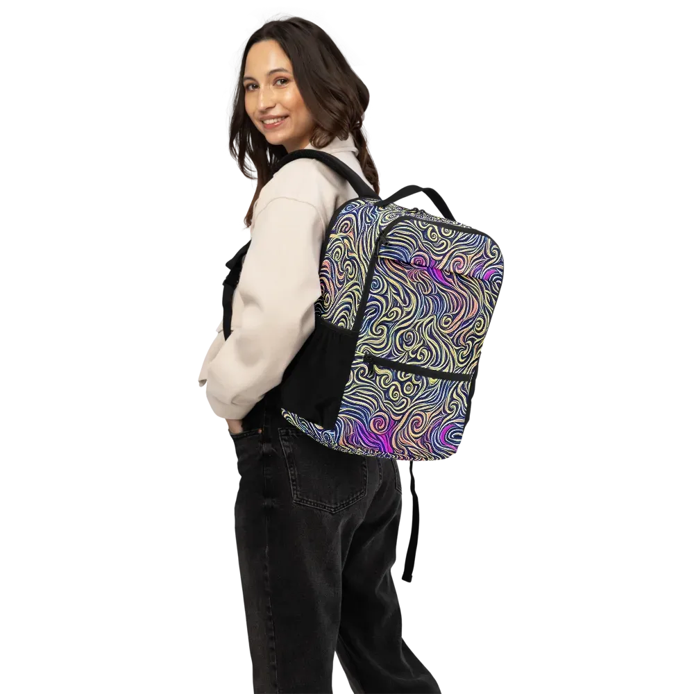 Velvet Whirlpool on Utility Backpack — Back