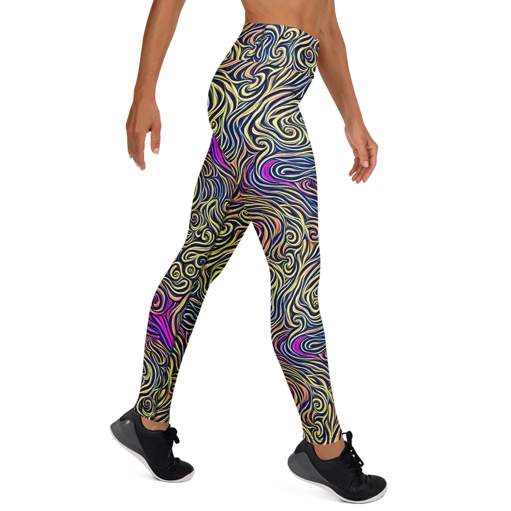 Velvet Whirlpool on Yoga Leggings — Right
