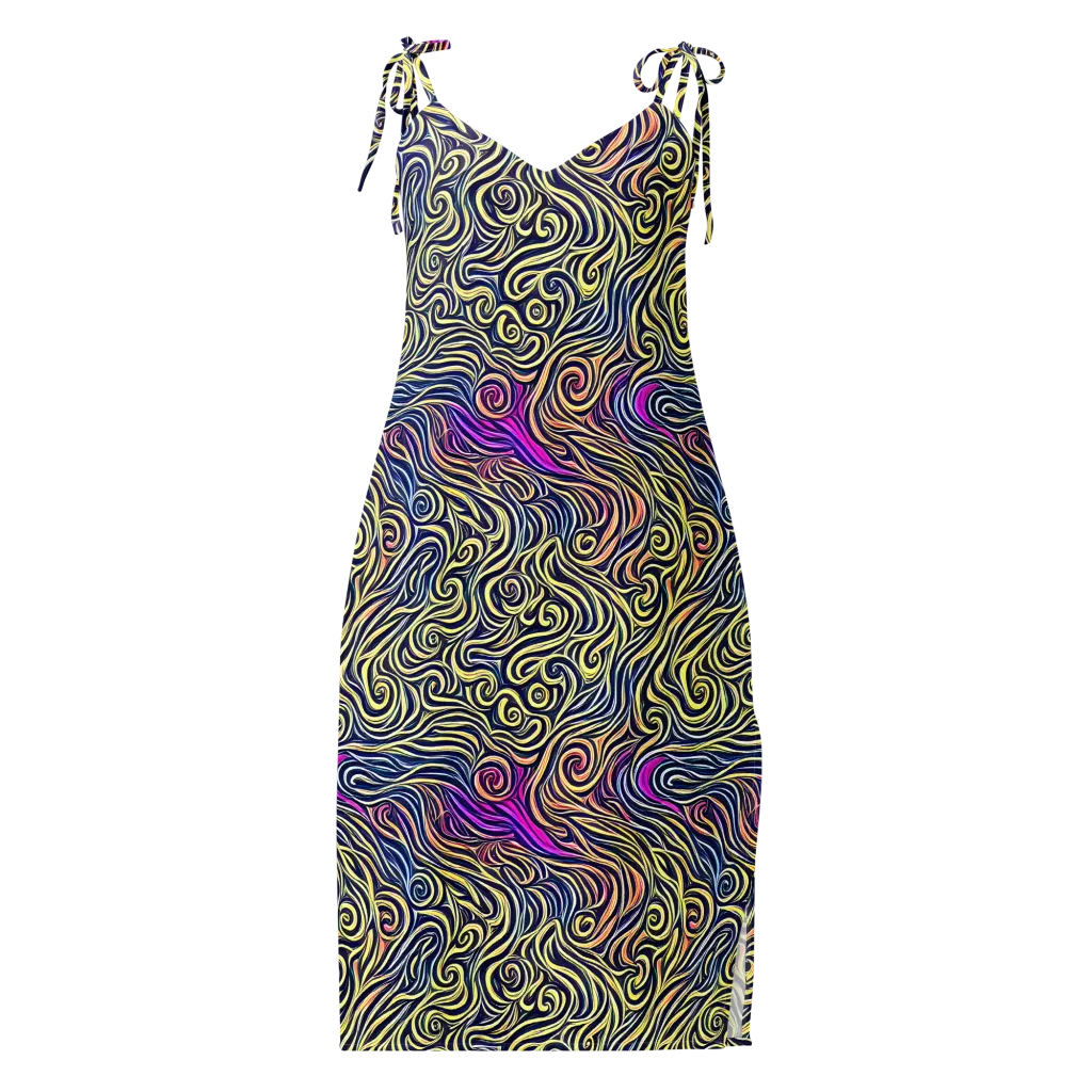 Velvet Whirlpool on Slip Dress — Front