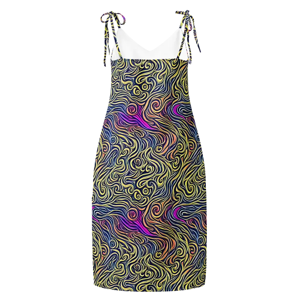Velvet Whirlpool on Slip Dress — Back
