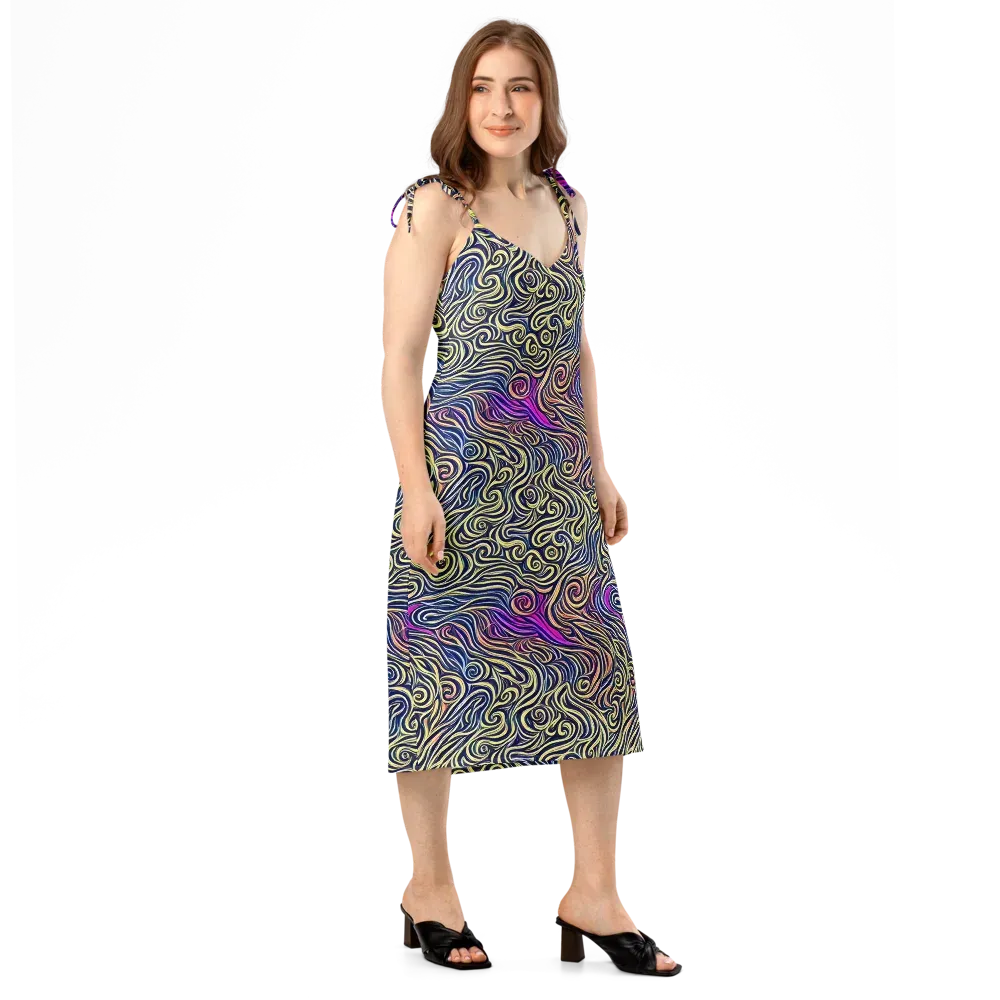Velvet Whirlpool on Slip Dress — Right Front