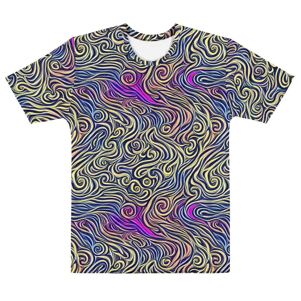 Velvet Whirlpool on Men's Cotton Crew Neck T-Shirt — Front