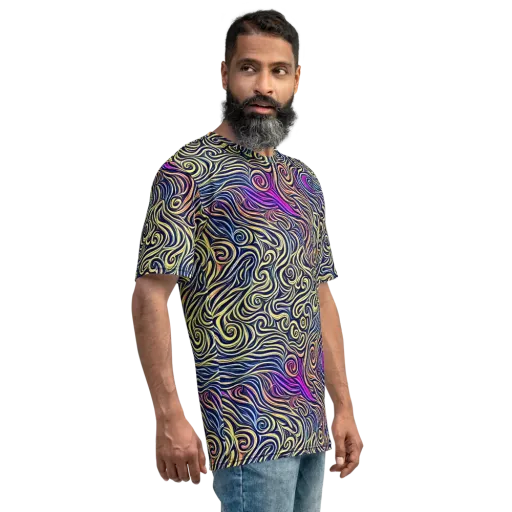 Velvet Whirlpool on a Men's Crew Neck T-Shirt