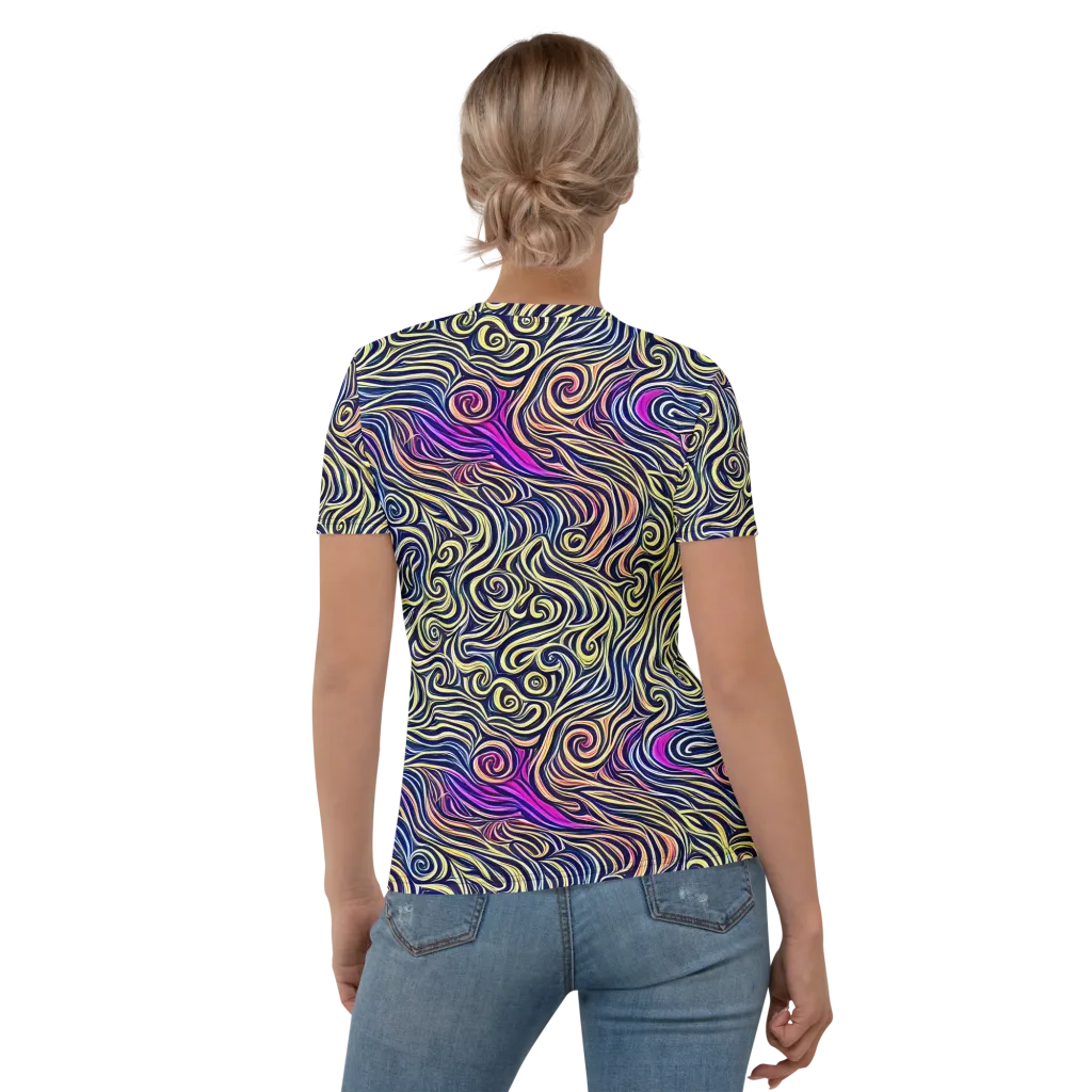 Velvet Whirlpool on Women's Crew Neck T-Shirt — Back