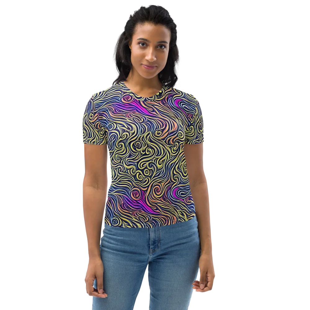 Velvet Whirlpool on Women's Crew Neck T-Shirt — Front