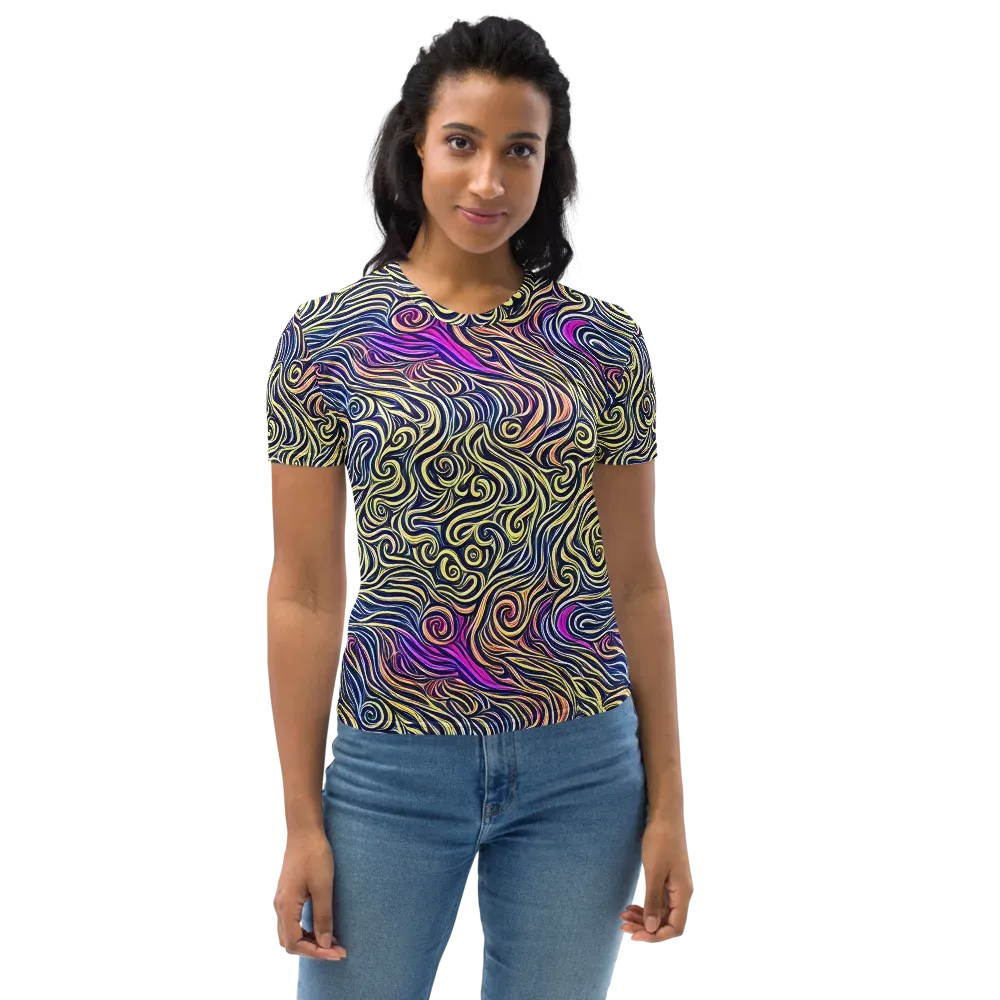 Velvet Whirlpool on Women's Crew Neck T-Shirt — Front