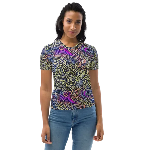 Velvet Whirlpool on a Women's Crew Neck T-Shirt