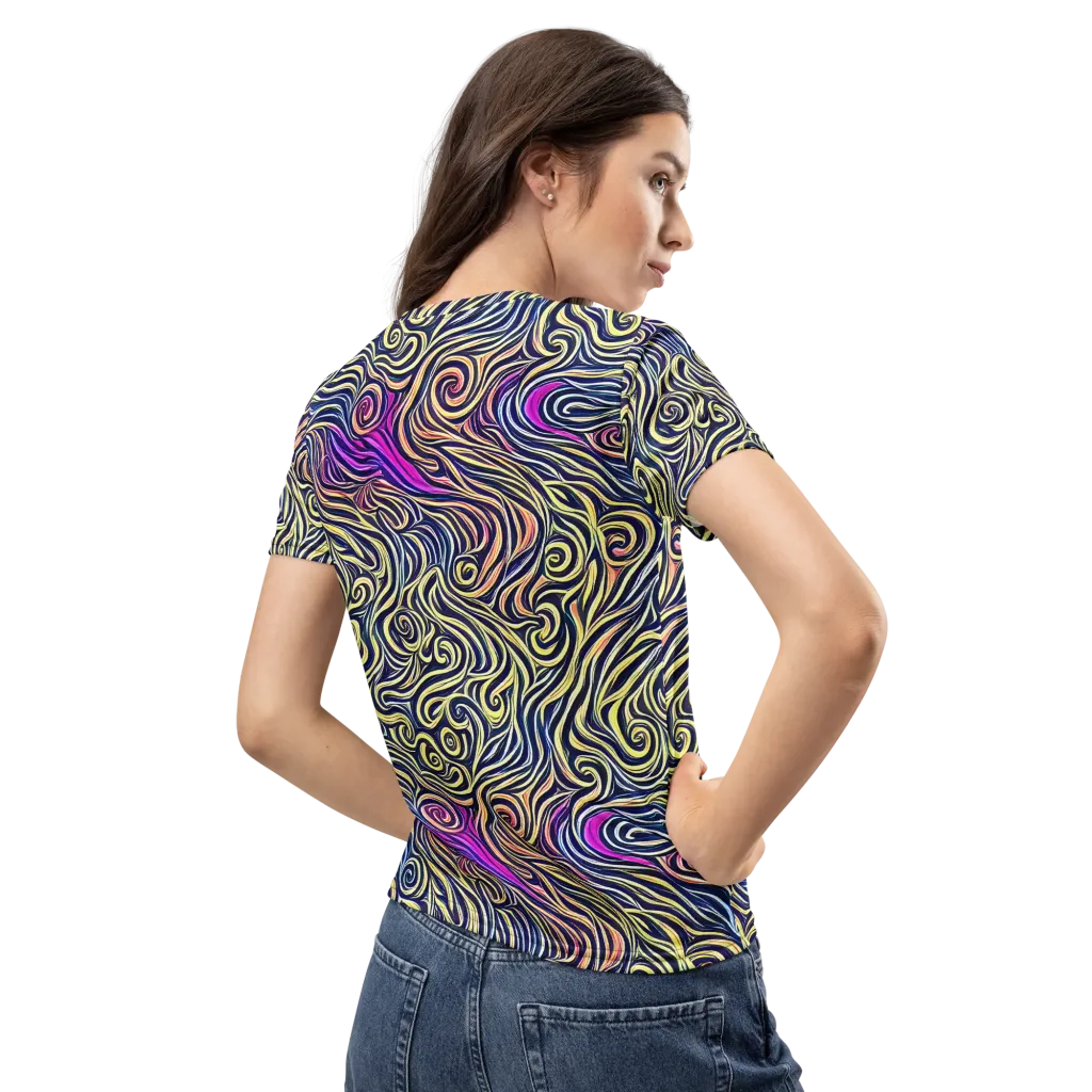 Velvet Whirlpool on Women's Crew Neck T-Shirt — Back