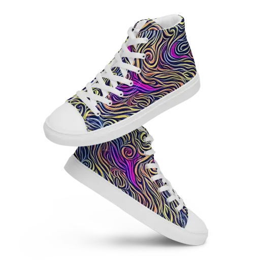 Velvet Whirlpool on a Women's High Top Canvas Shoes