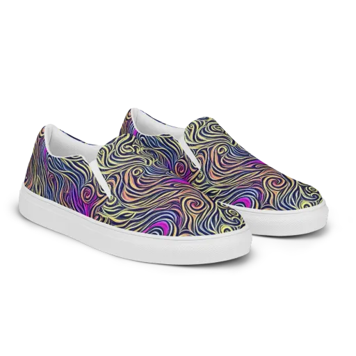Velvet Whirlpool on a Men's Slip-On Canvas Shoes