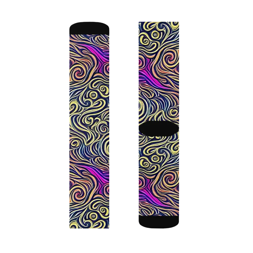 Velvet Whirlpool on Socks — Right Sock