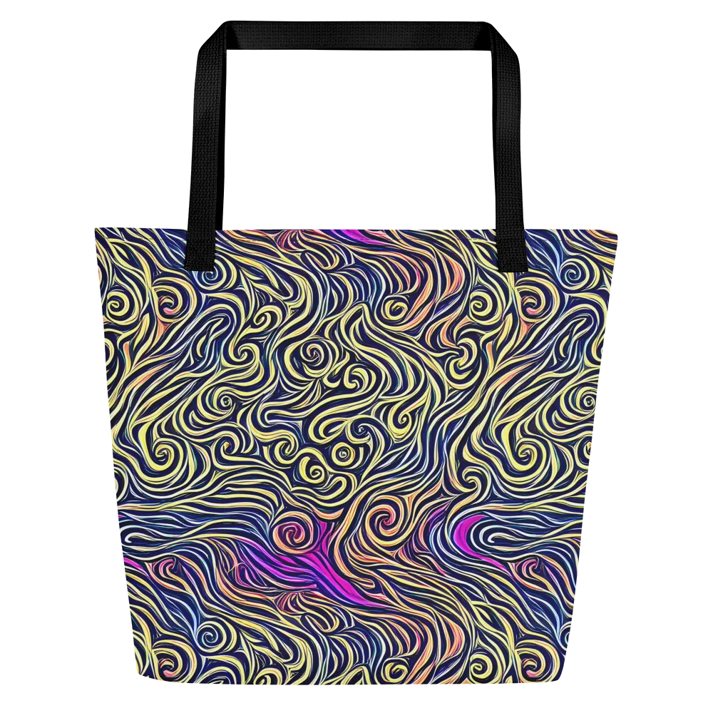 Velvet Whirlpool on Large Tote Bag W/ Pocket — Front