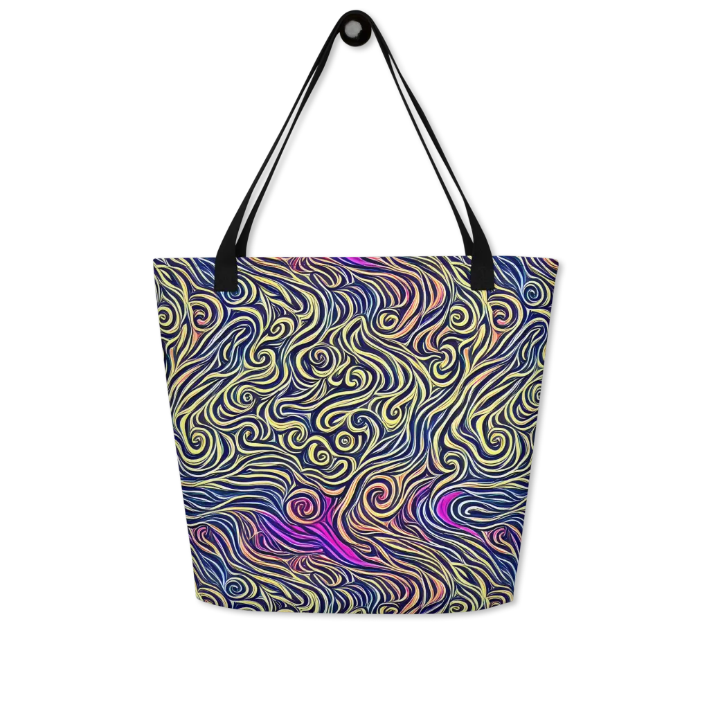 Velvet Whirlpool on Large Tote Bag W/ Pocket — Front