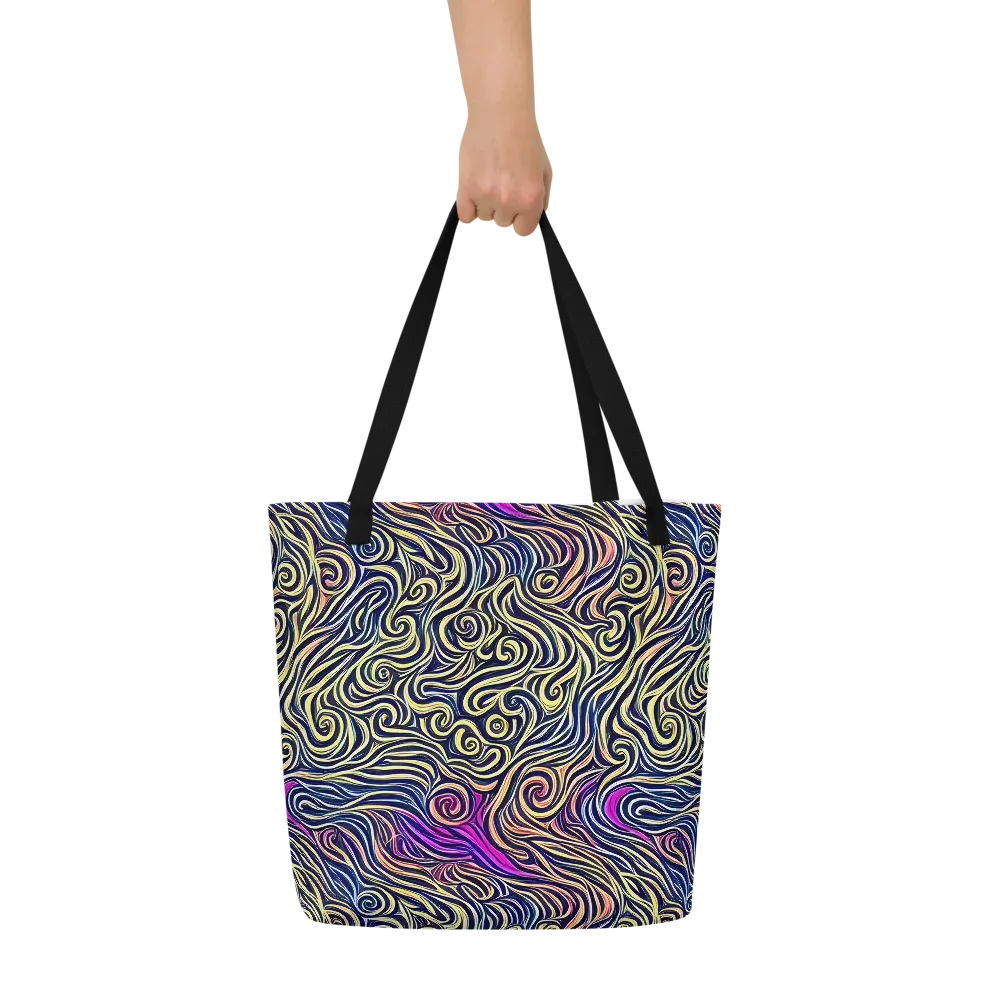 Velvet Whirlpool on Large Tote Bag W/ Pocket — Front