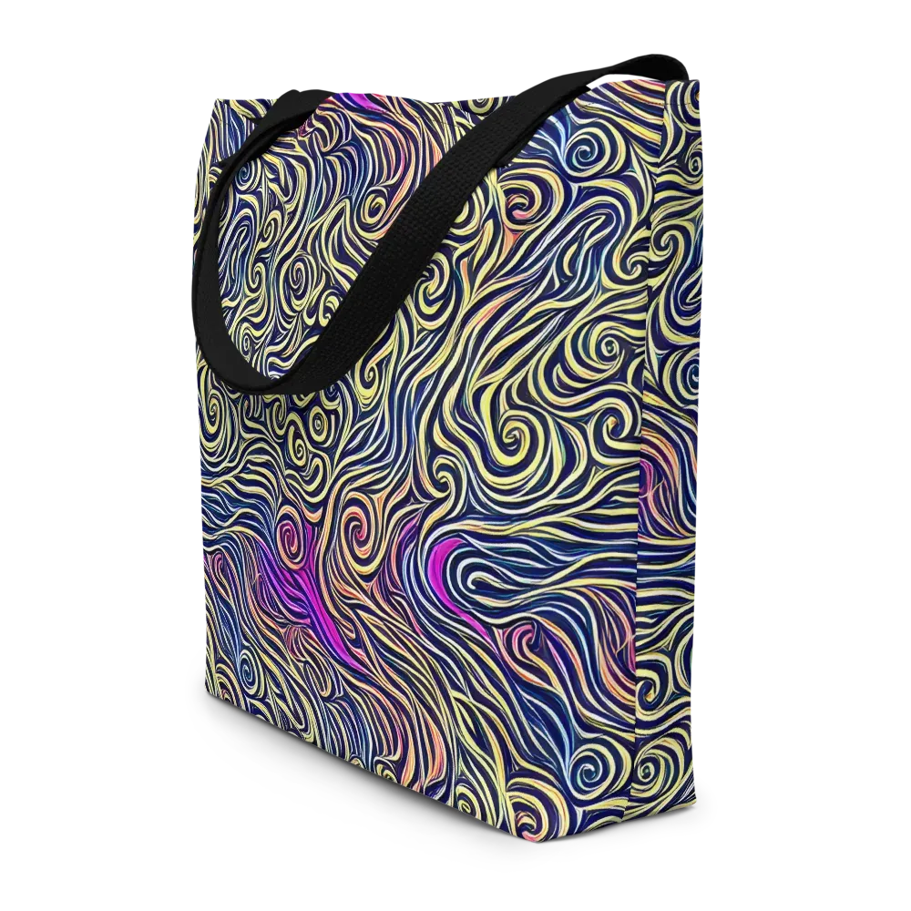 Velvet Whirlpool on Large Tote Bag W/ Pocket — Front