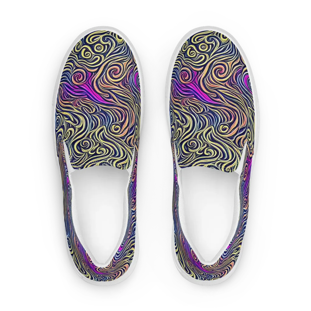 Velvet Whirlpool on Women's Slip-On Canvas Shoes — Front