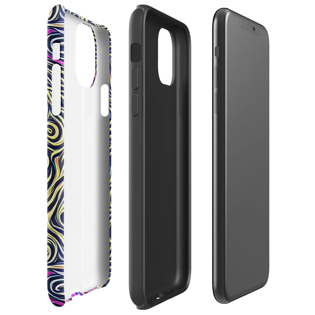 Velvet Whirlpool on Tough Case for iPhone® — Right