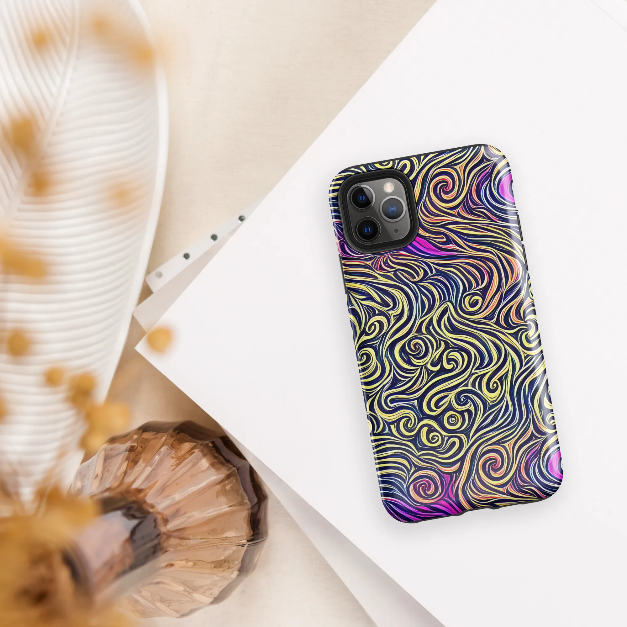 Velvet Whirlpool on Tough Case for iPhone® — Front