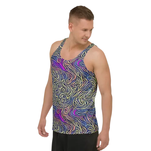 Velvet Whirlpool on a Men's Tank Top