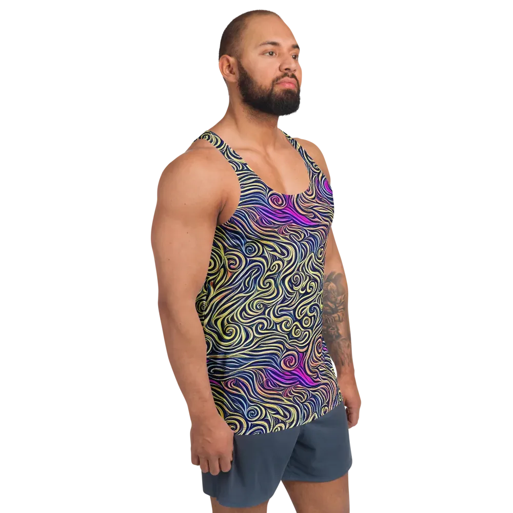 Velvet Whirlpool on Men's Tank Top — Right Front