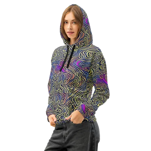 Velvet Whirlpool on a Cotton Hoodie