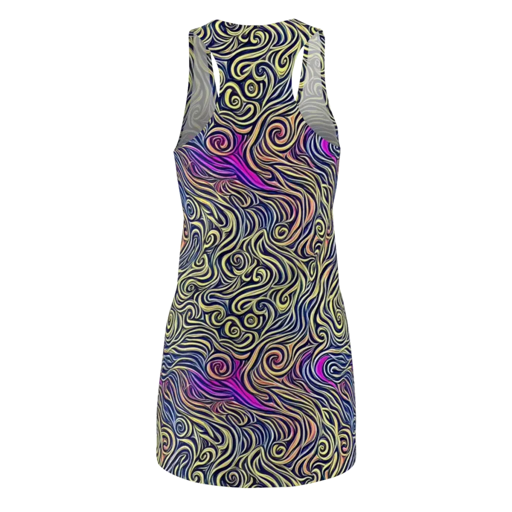 Velvet Whirlpool on Racerback Dress — Back