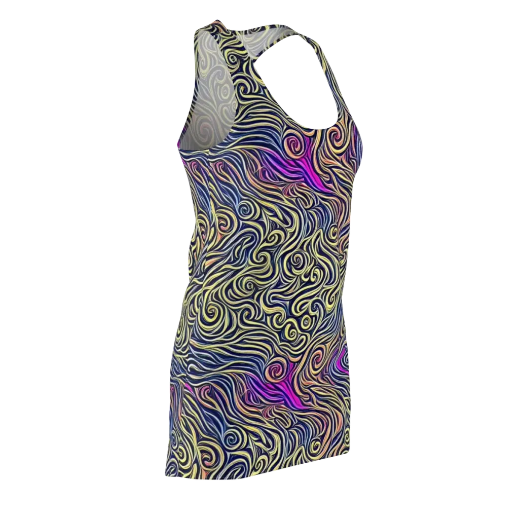 Velvet Whirlpool on Racerback Dress — Front Side