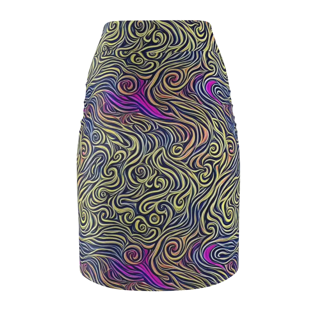 Velvet Whirlpool on Pencil Skirt — Back