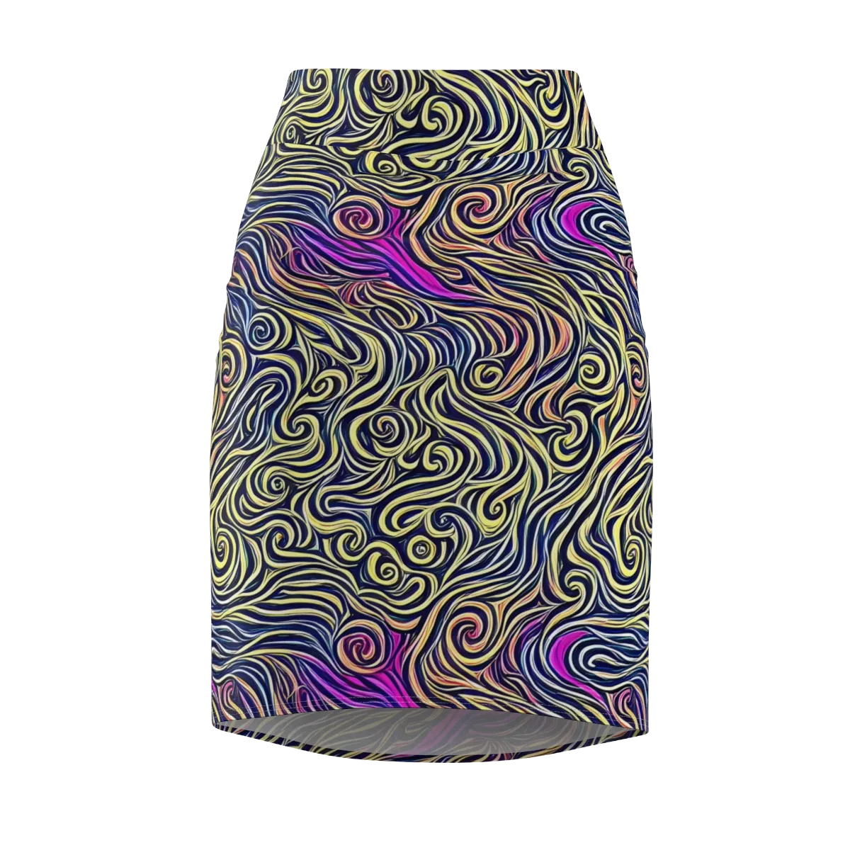 Velvet Whirlpool on Pencil Skirt — Front
