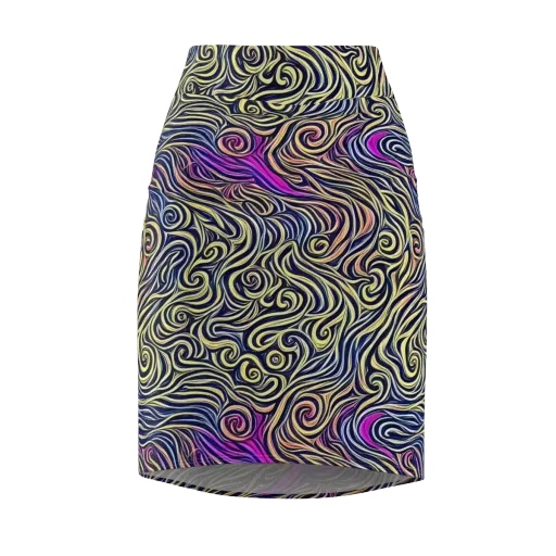 Velvet Whirlpool on a Pencil Skirt