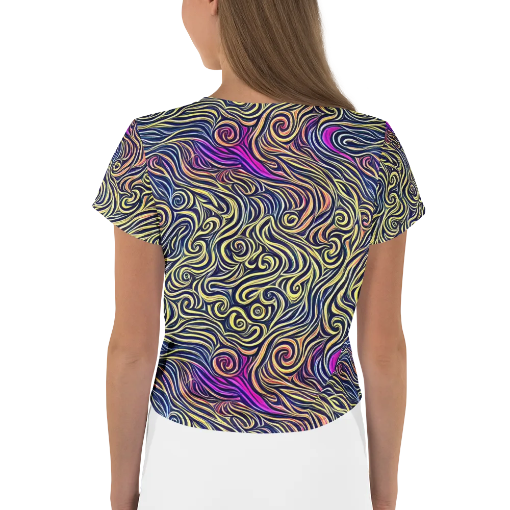 Velvet Whirlpool on Crop Tee — Back