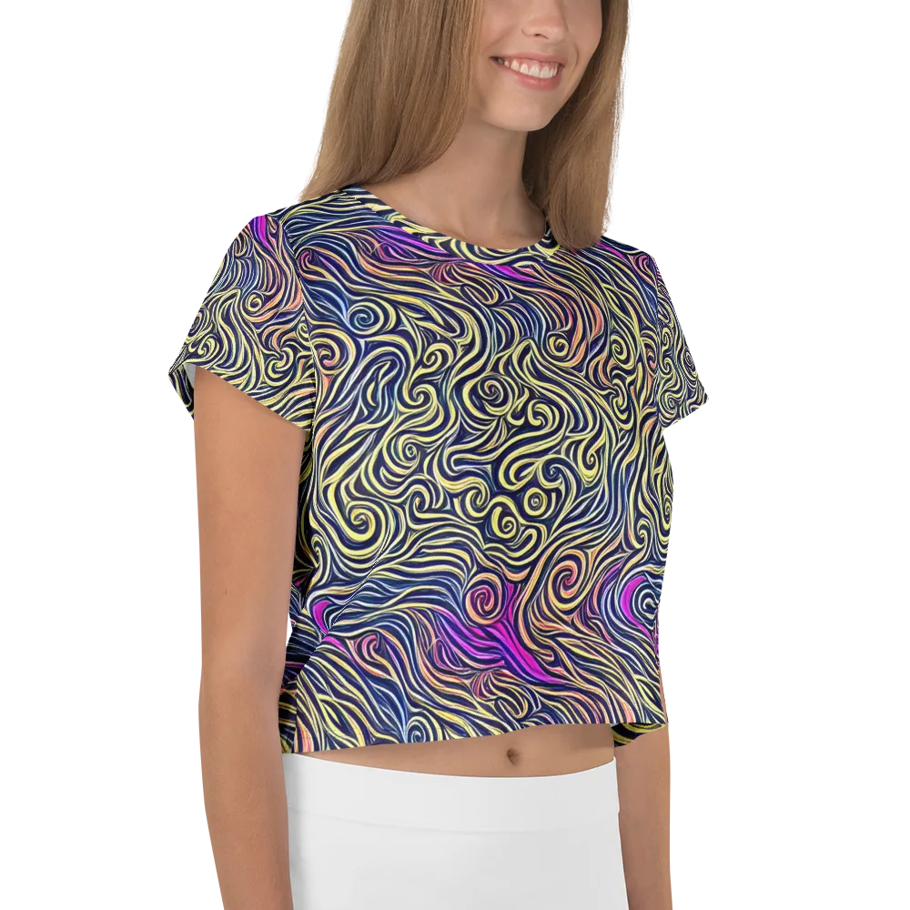 Velvet Whirlpool on Crop Tee — Right