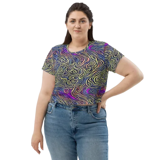Velvet Whirlpool on a Crop Tee