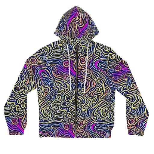 Velvet Whirlpool on a Women's Full-Zip Hoodie