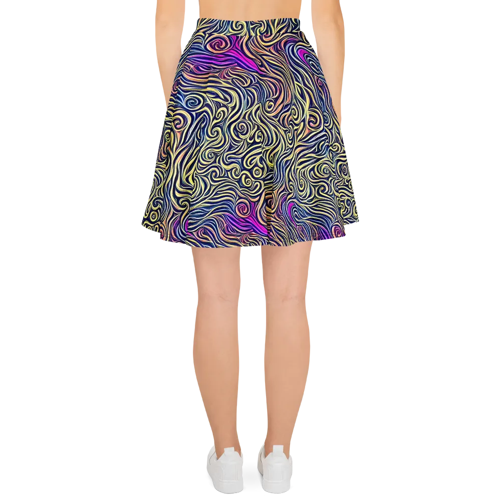 Velvet Whirlpool on Skater Skirt — Back