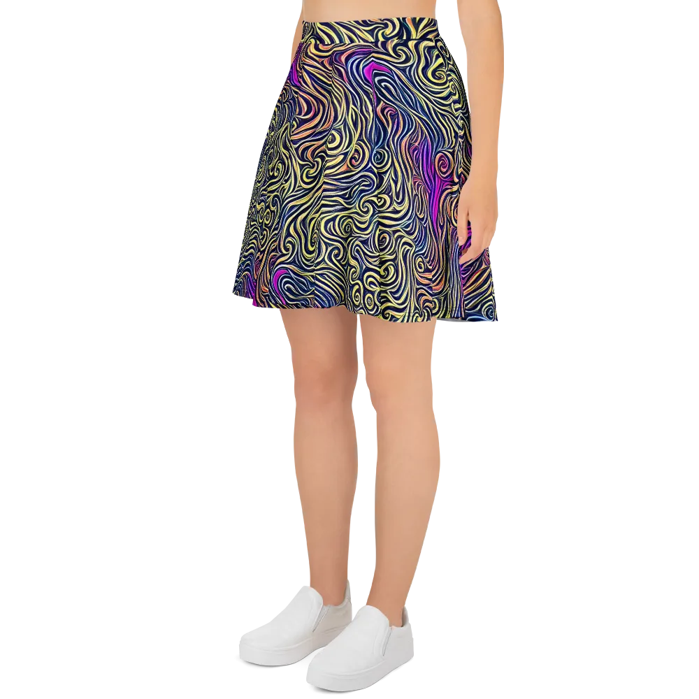 Velvet Whirlpool on Skater Skirt — Left