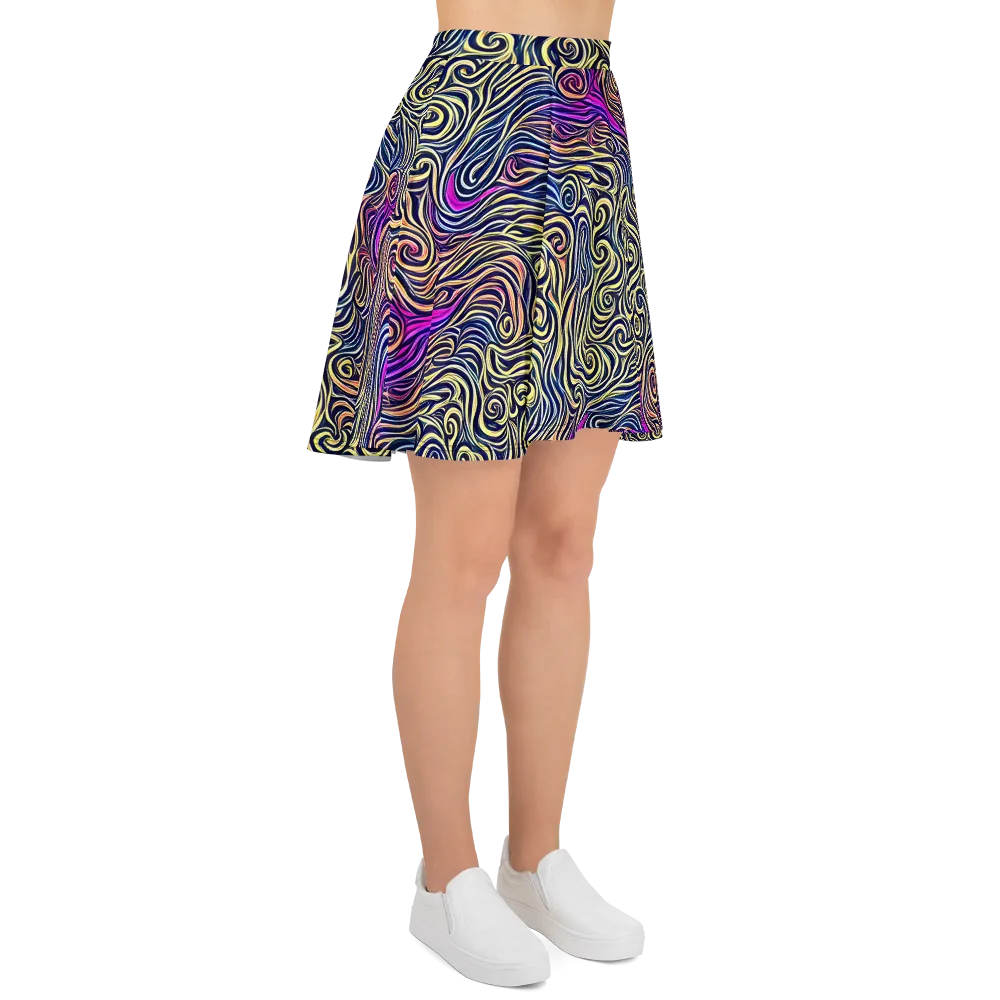 Velvet Whirlpool on Skater Skirt — Right