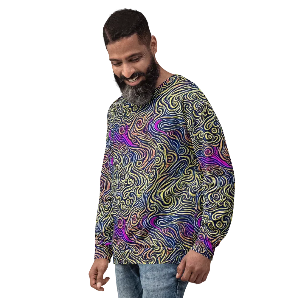 Velvet Whirlpool on Sweatshirt — Left Front
