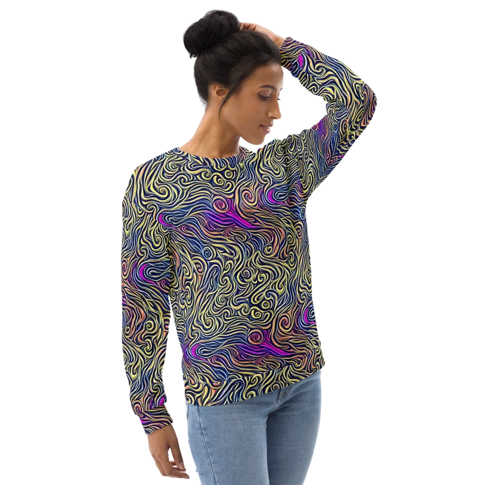 Velvet Whirlpool on Sweatshirt — Right Front