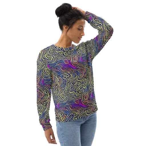 Velvet Whirlpool on a Sweatshirt