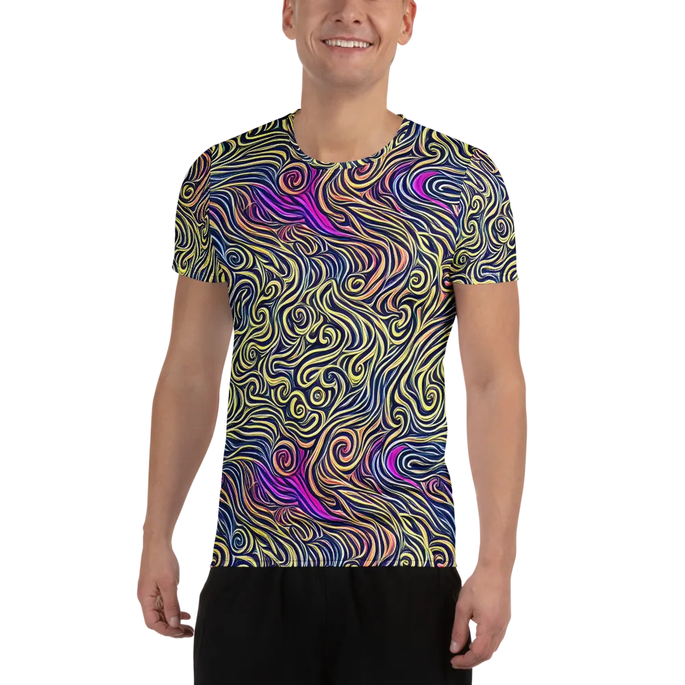 Velvet Whirlpool on Men's Athletic T-Shirt — Front