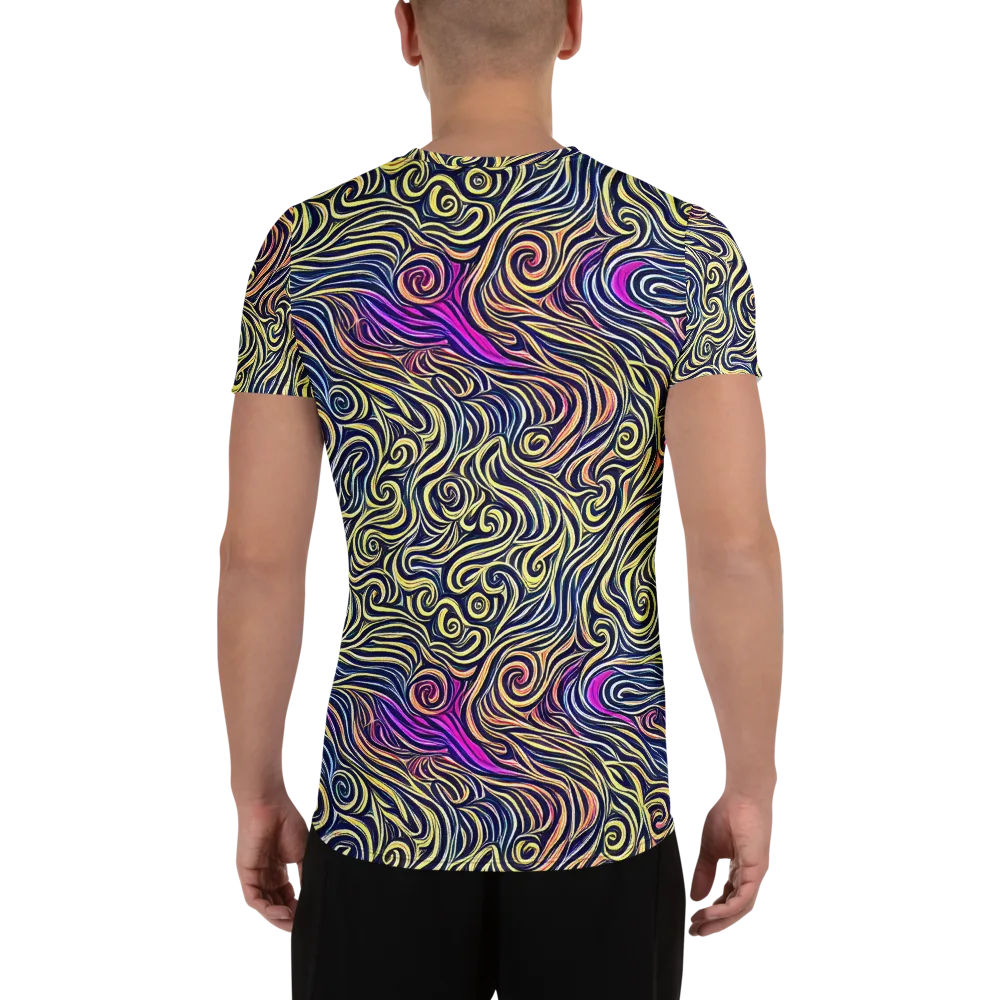 Velvet Whirlpool on Men's Athletic T-Shirt — Back