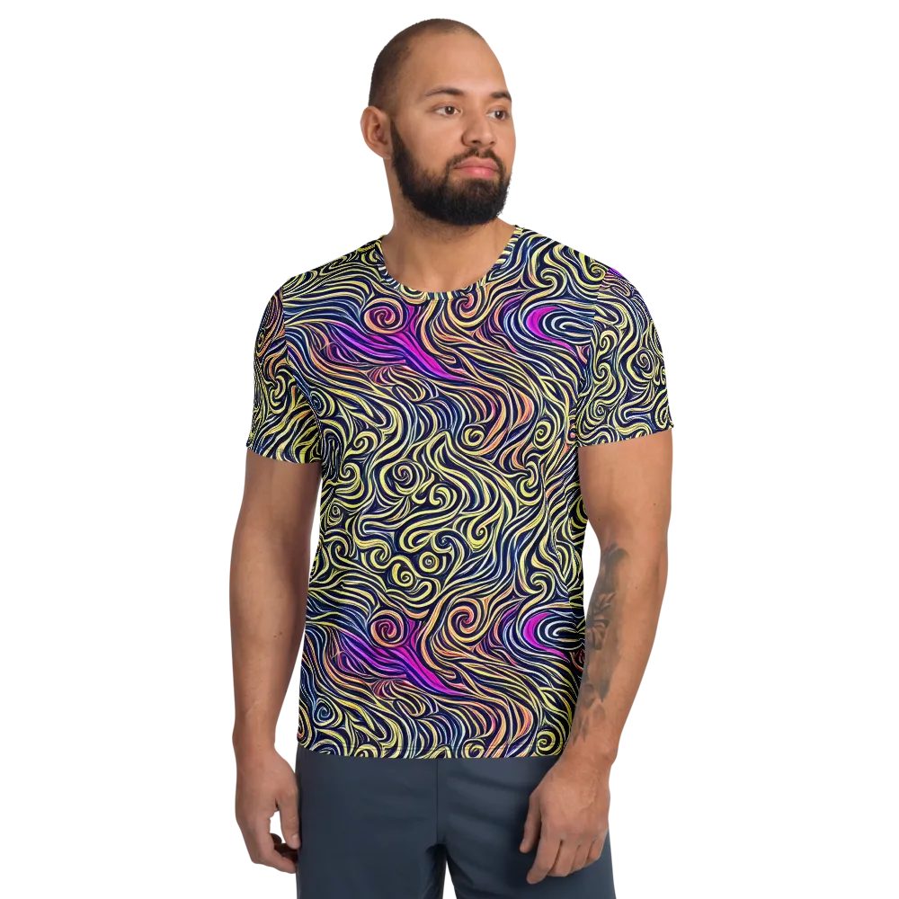 Velvet Whirlpool on Men's Athletic T-Shirt — Front