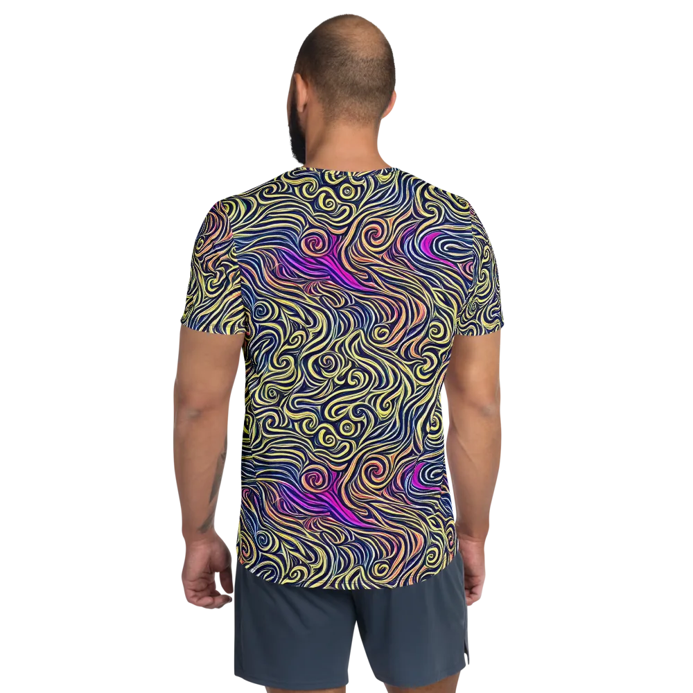 Velvet Whirlpool on Men's Athletic T-Shirt — Back