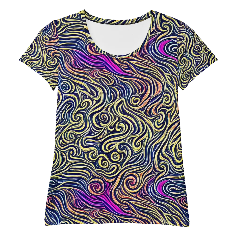 Velvet Whirlpool on Women's Athletic T-Shirt — Front