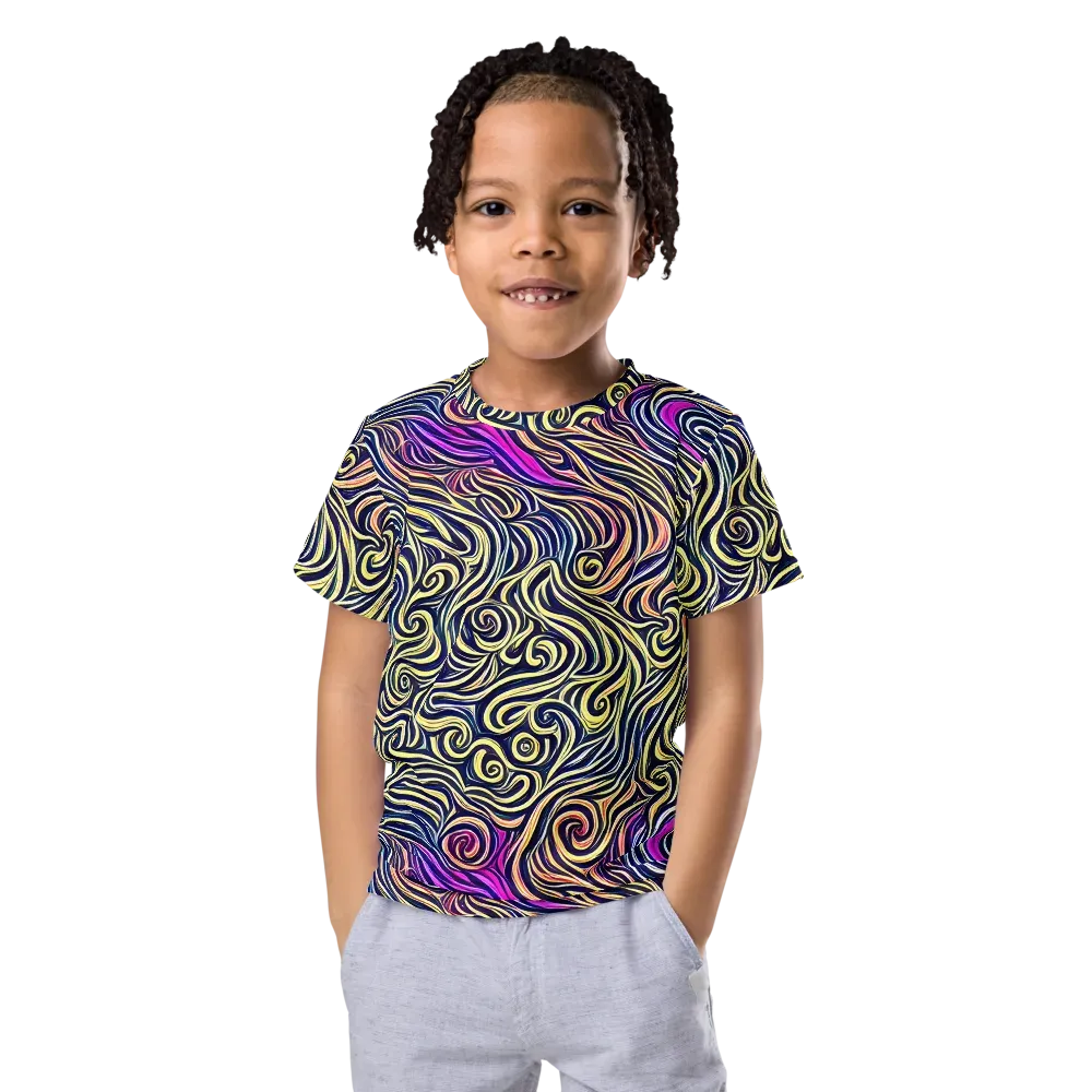 Velvet Whirlpool on Kids Crew Neck T-Shirt — Front