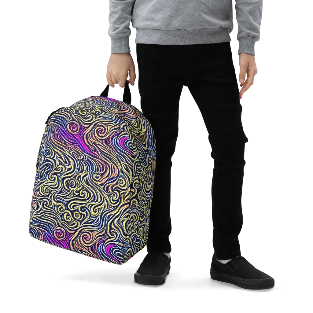 Velvet Whirlpool on Minimalist Backpack — Zoomed-in