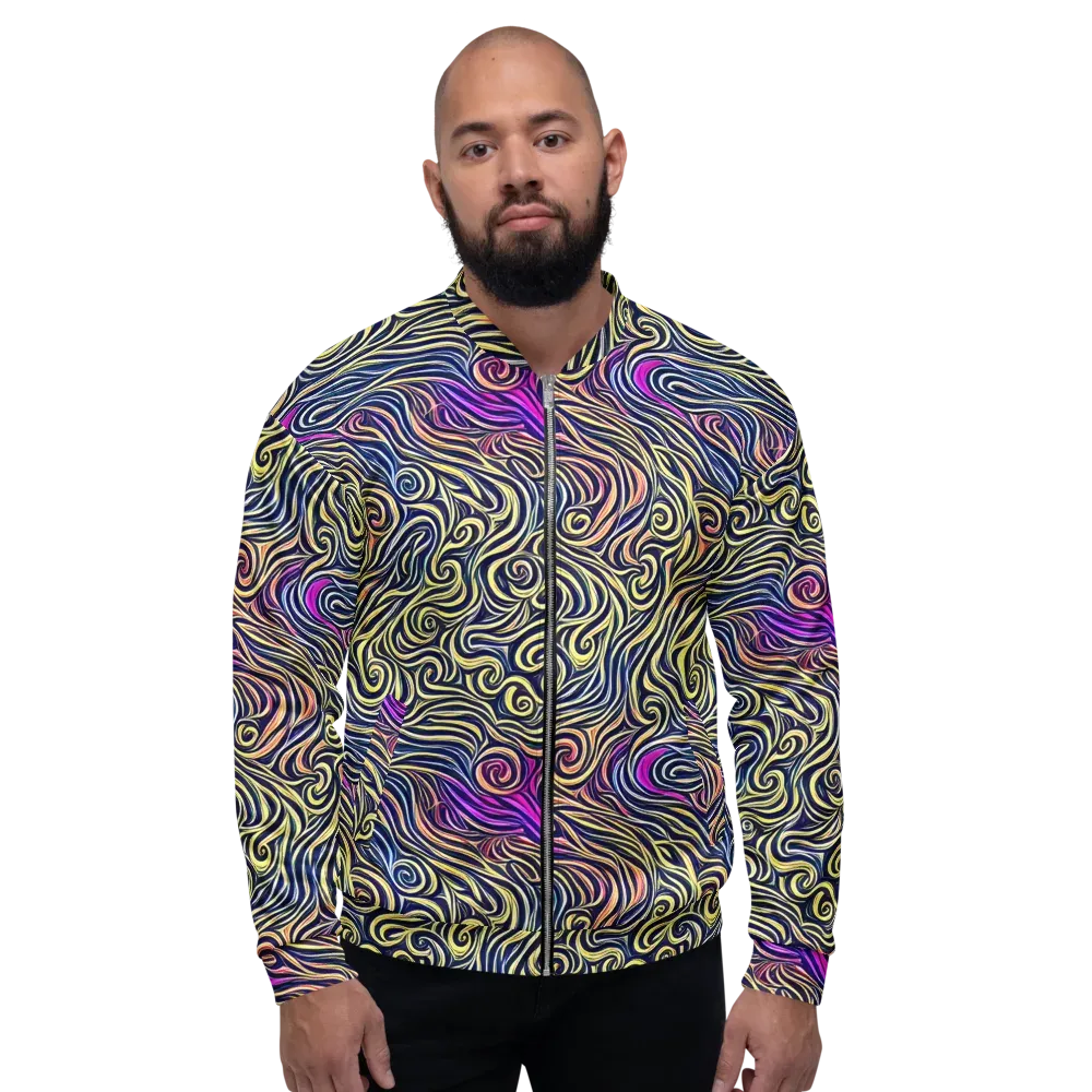 Velvet Whirlpool on Bomber Jacket — Front